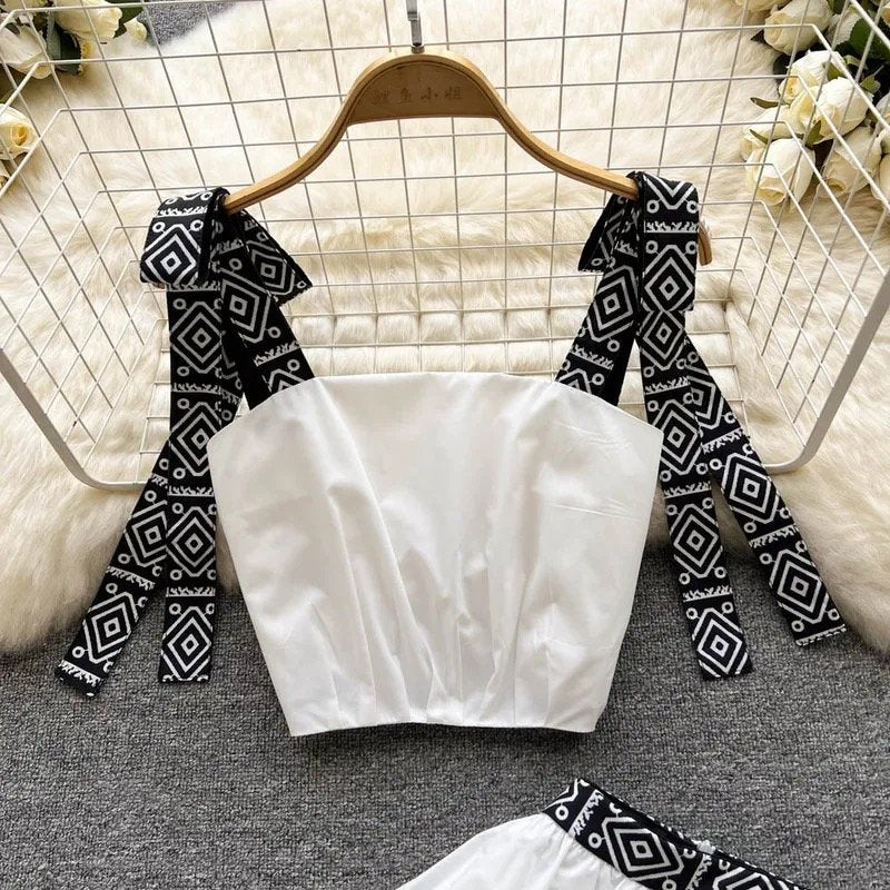 Pankh Bruno Cotton Embroidered Top And Skirt Set