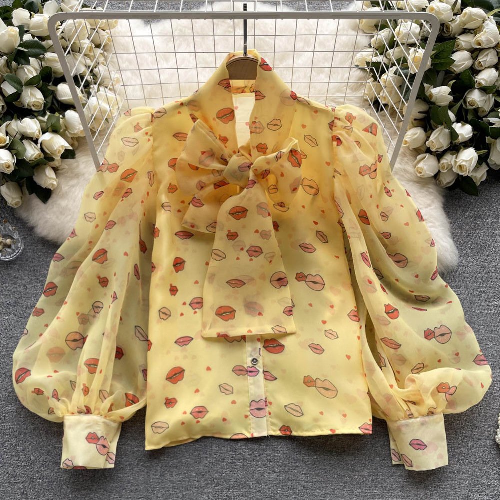 Pankh Gael Organza Lip Print Shirt