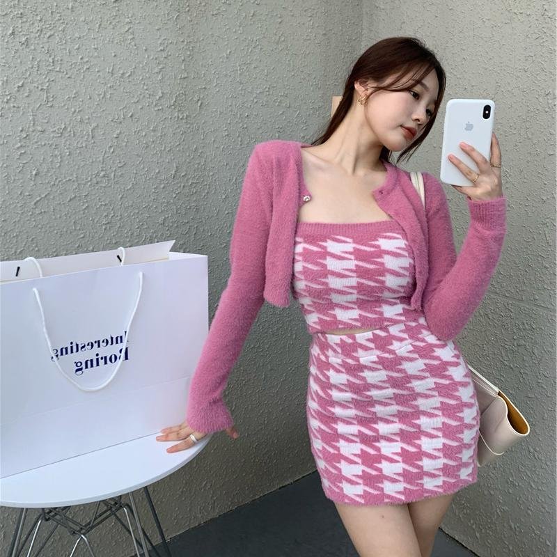 Selui Knit fleece 3 Piece coord set