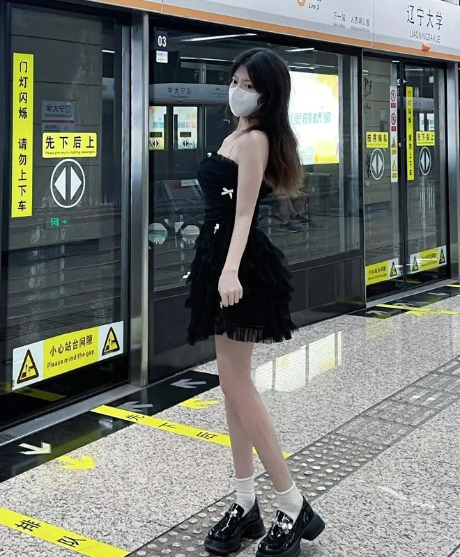 Pankh Fery Tube Butterfly Mini Party Wear Dress