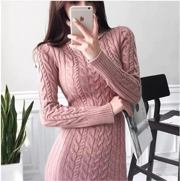 Calpe Women Knitted Sweater Dress