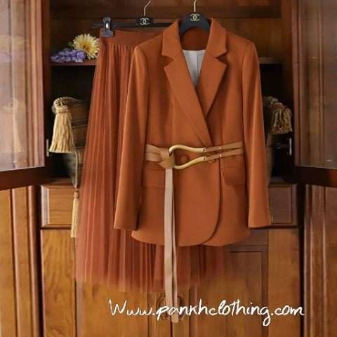 Pankh Aubree Blazer and skirt coord 2 piece formal set