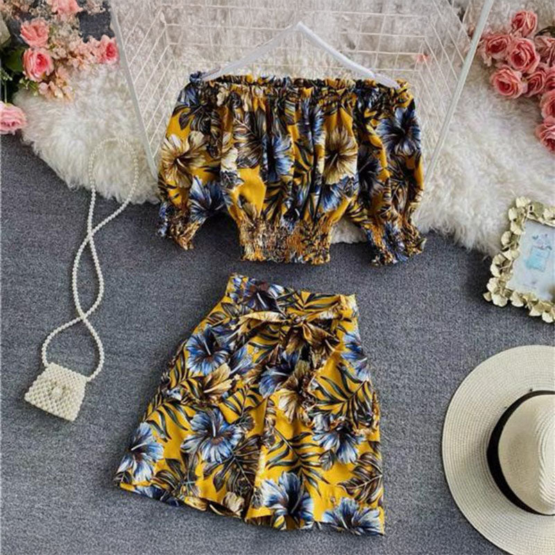 Pankh Mishy Floral Top And Skirt Set