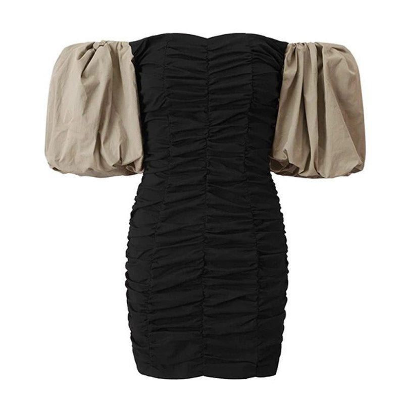 Pankh Zora Mini Cotton Ruched Bodycon Dress