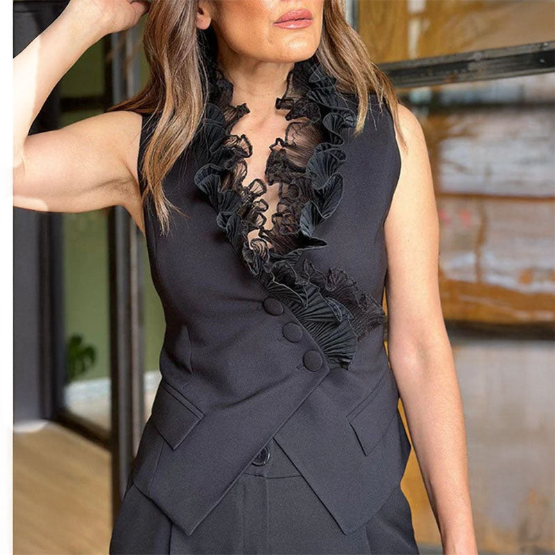 Pankh Kain Ruffle Waist Coat