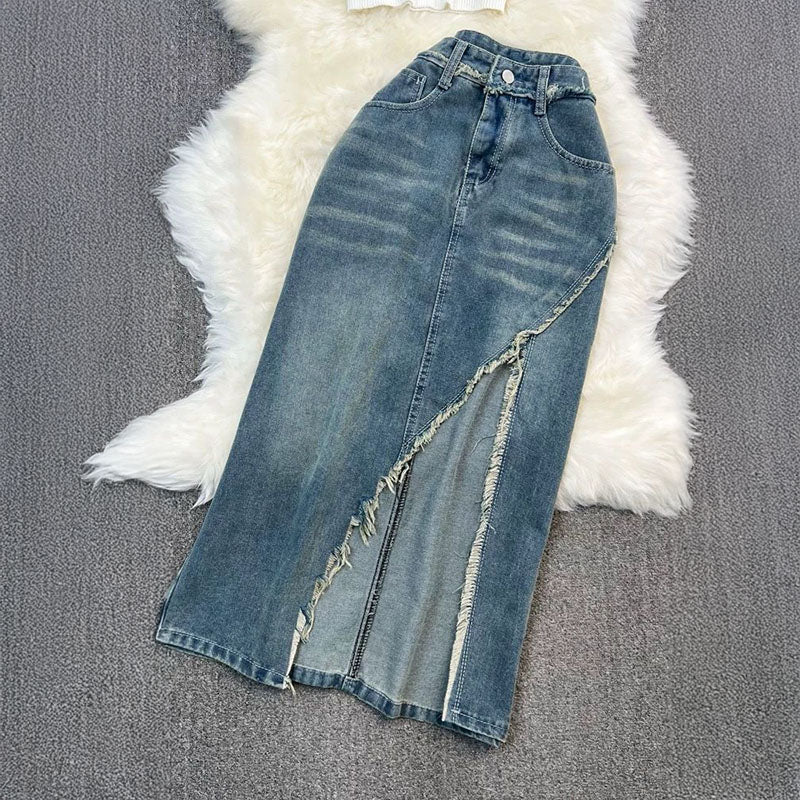Pankh Alvin Top And Denim Skirt Set