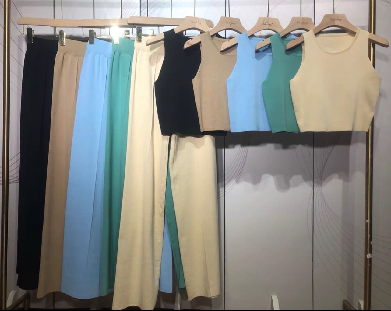 Pankh Bonier Crop Top and High Waist Knit Coord