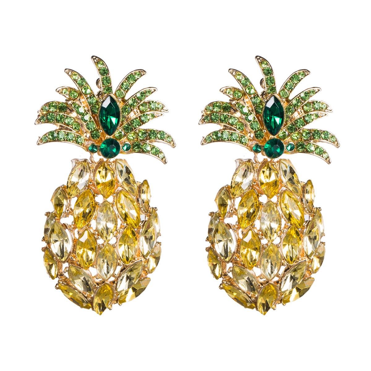 Pankh Fashion Stone Studded Pineapple Earing