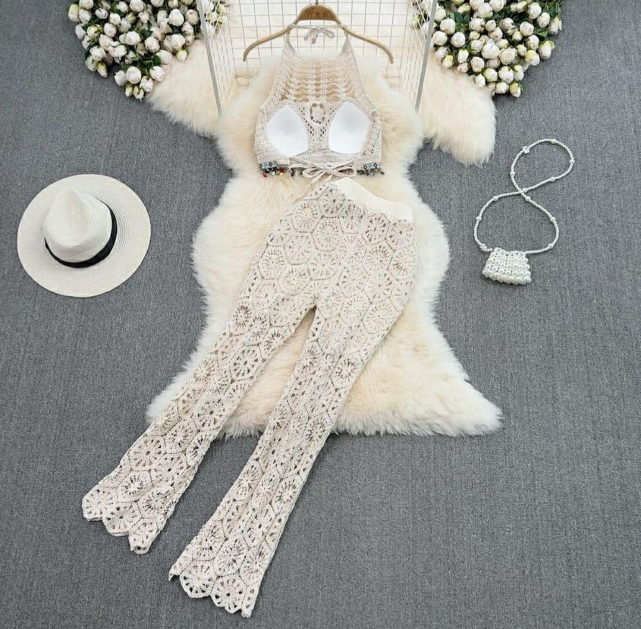 Roderuz Crocia beach boho coord set