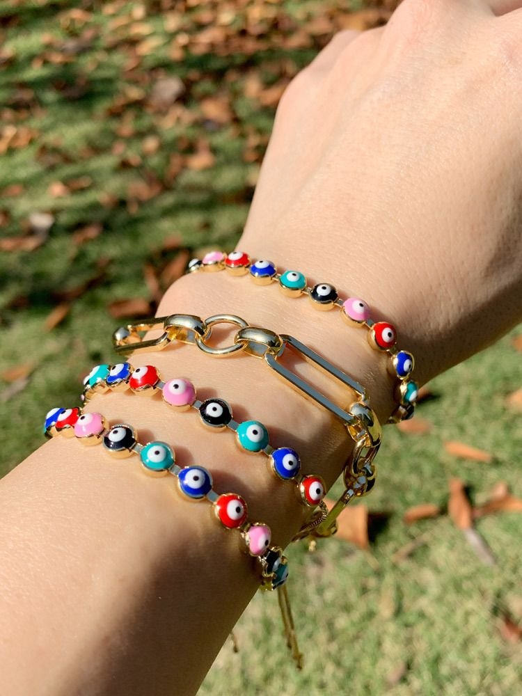 Evil Eye and Golden Bracelet (set of two)
