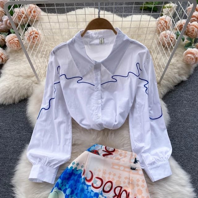 Pankh Luzie Floral Shirt and Skirt Set