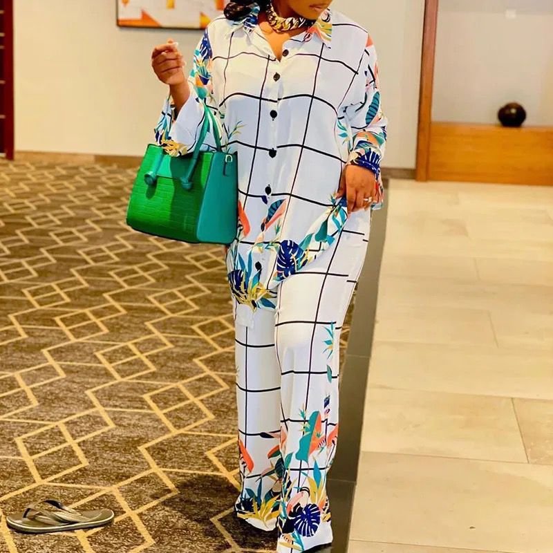 Pankh Adrian Printed Long Hip Cover Shirt And Pant Coord