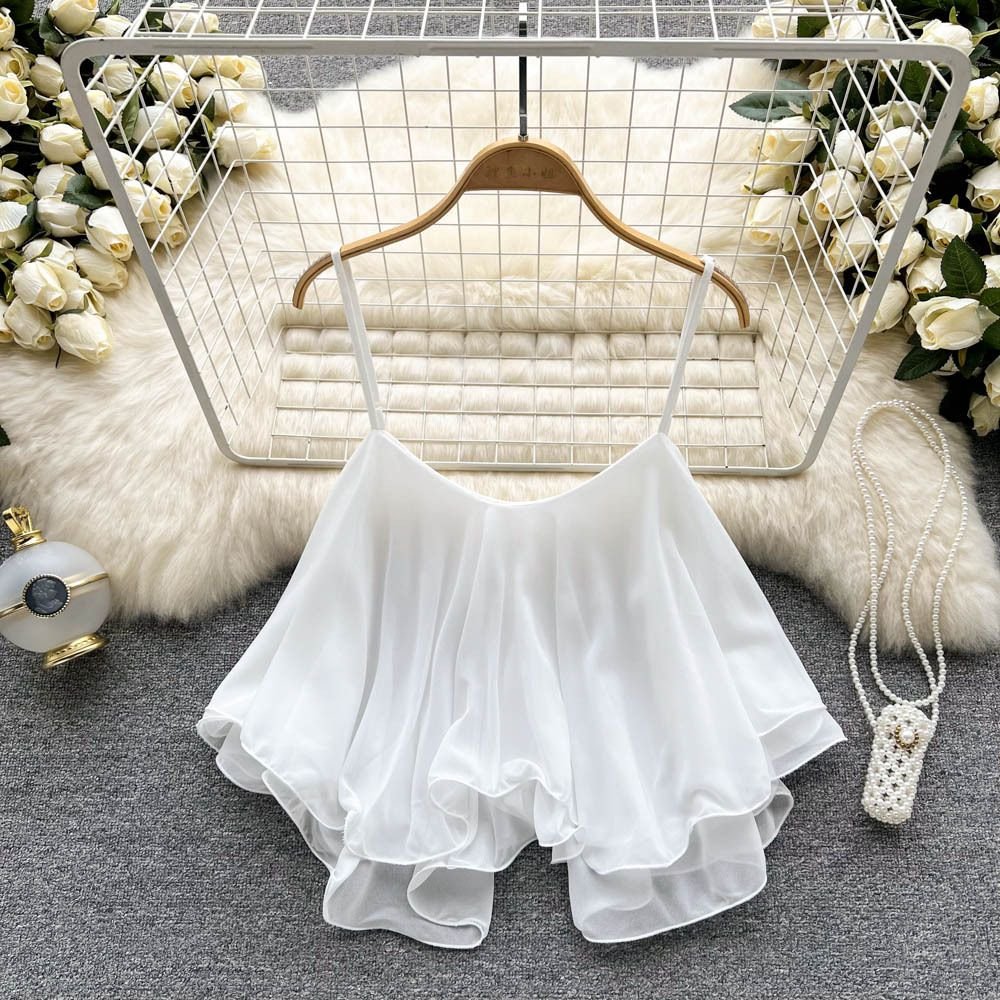 Pankh Innayat Cami Strap Ruffle Blouse