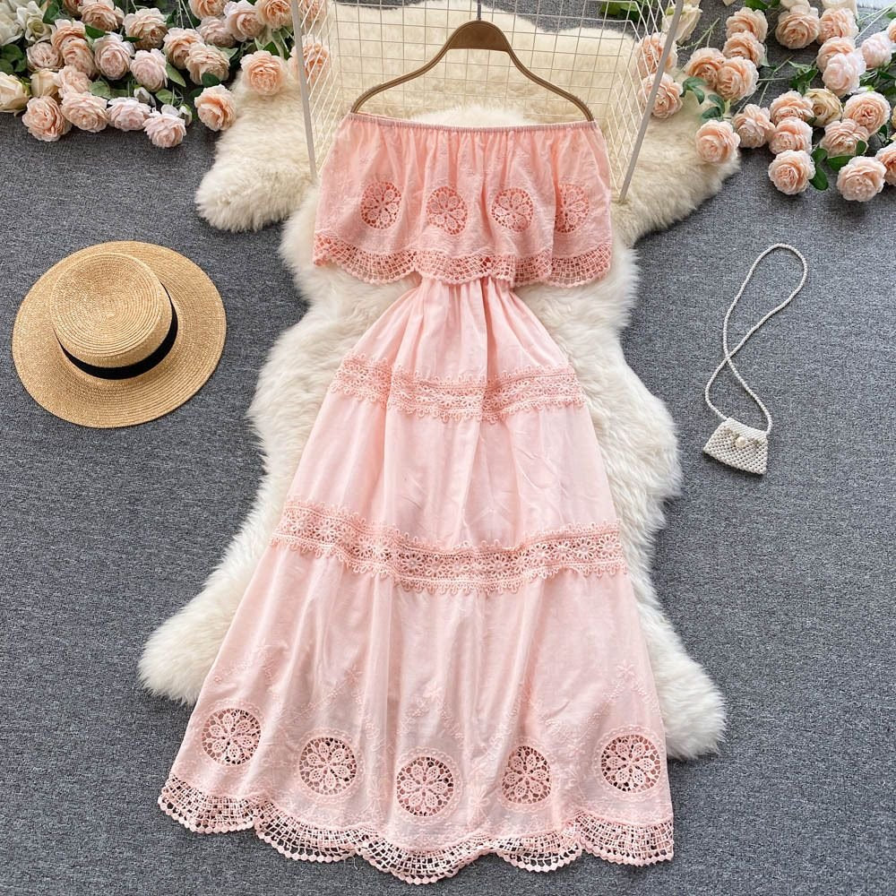 Pankh Mohini Off Shoulder Pure Cotton Maxi Dress