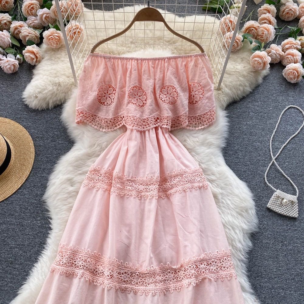 Mohini Off Shoulder Cotton Maxi Dress