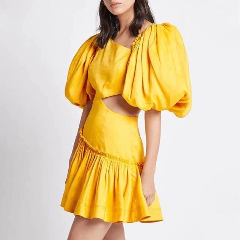 Pankh Avi Puff Sleeve cotton short Dress