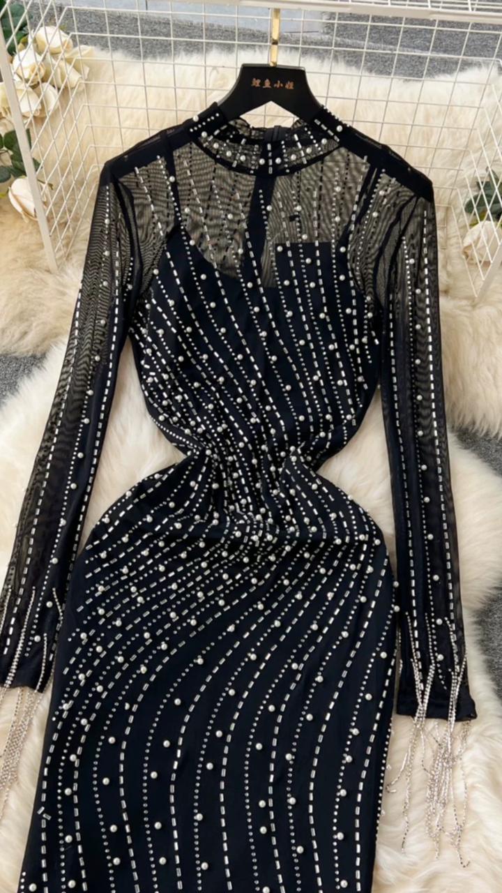 Pankh Grace Rhinestone Dress