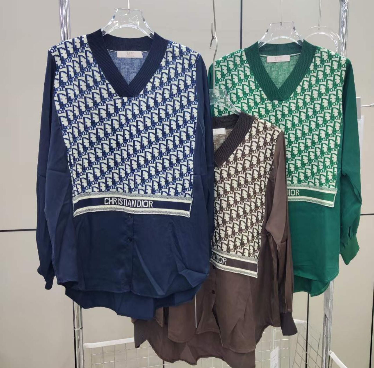 Pankh Khrisitan Knit Sweater & Satin Luxe Shirt