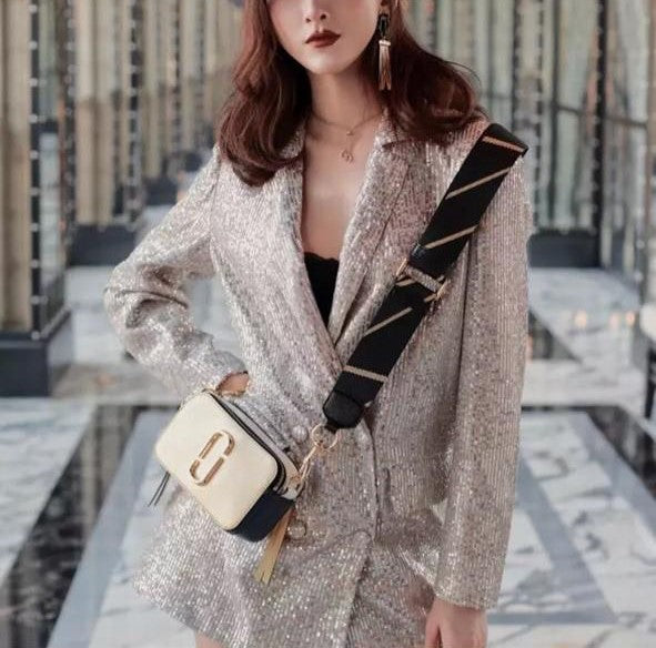 Pankh Aylani Gliter Seuin Blazer Dress