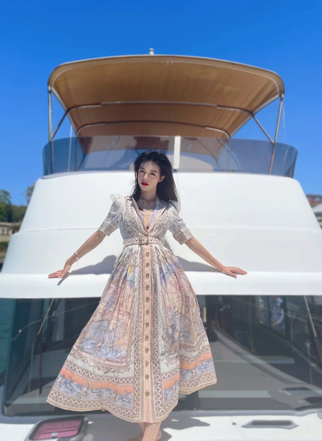 Pankh Naila Printed Long Shirt Dress
