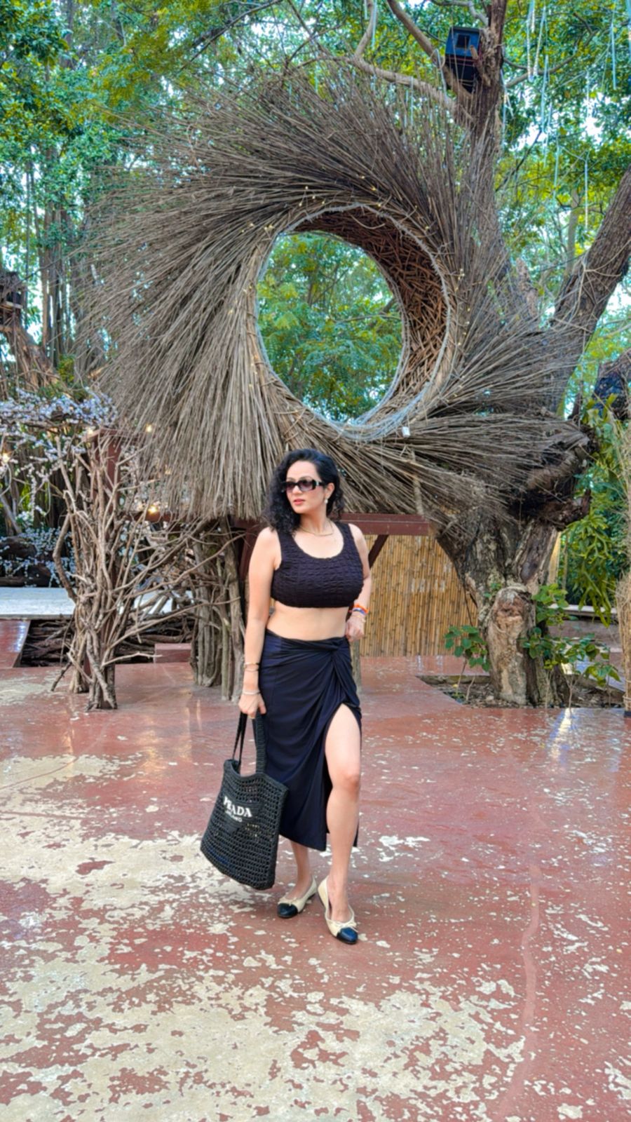 Pankh Alex Bubble Crop Bustier Top And Skirt Coord Set