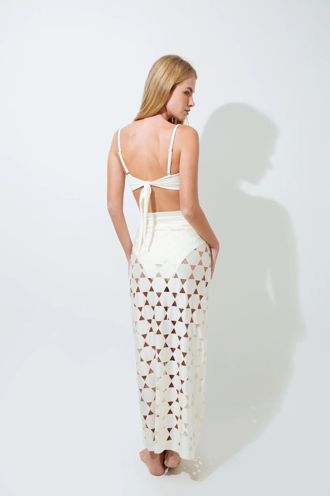 Pankh Lester Three Peice Swimsuit With Cut-out Skirt