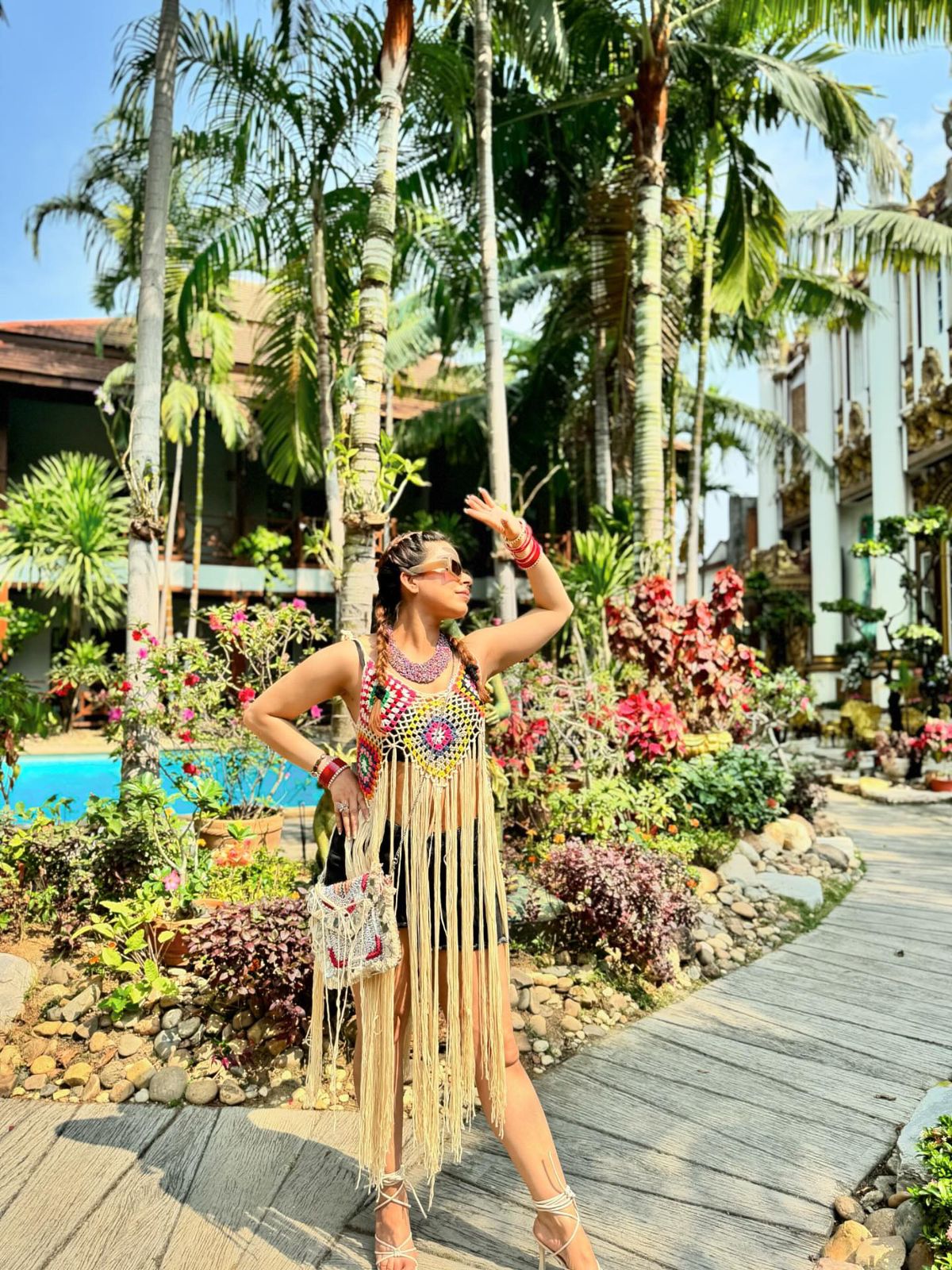 Pankh Irene Tassel Beach Coverup