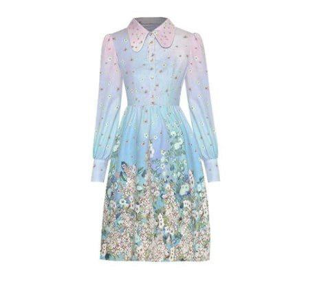 Pankh Fossett Floral Short Formal Dress