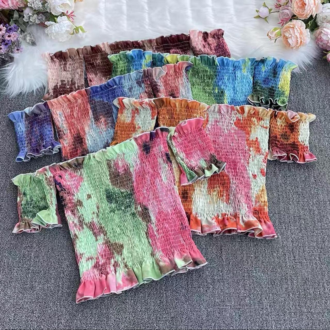 Pankh Mir Tie and Dye Off Shoulder Summer Blouse