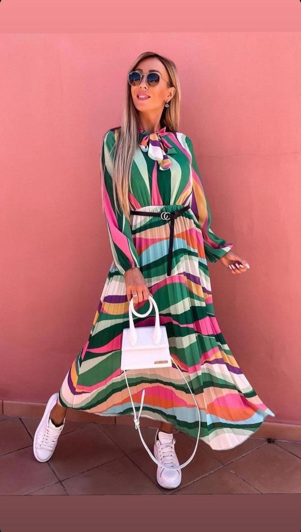 Pankh Deana Multicoloured Printed Maxi Dress