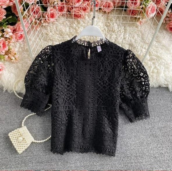 Pankh Pomero Crocia cotton summer blouse