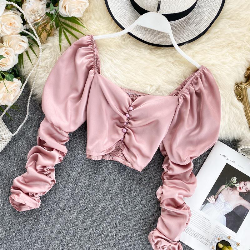 Pankh Emy Shimmer Satin Crop Top