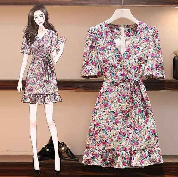 Pankh Meh Floral plus size summer Dress