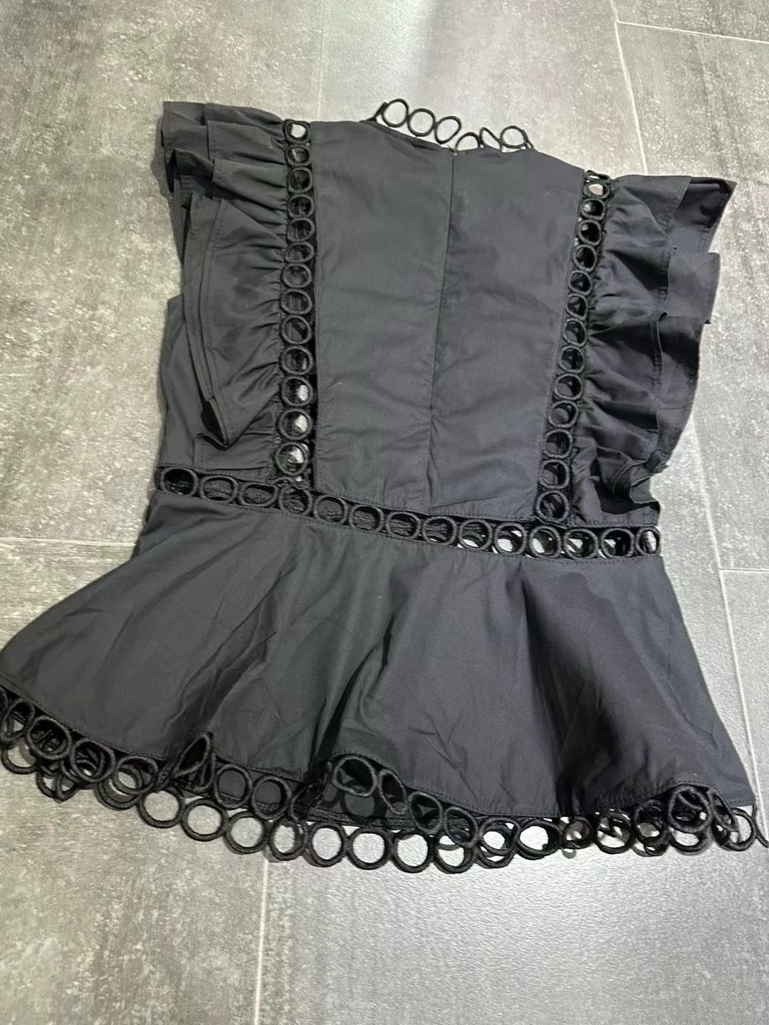 Pankh Hank Cotton Blouse With Ruffle