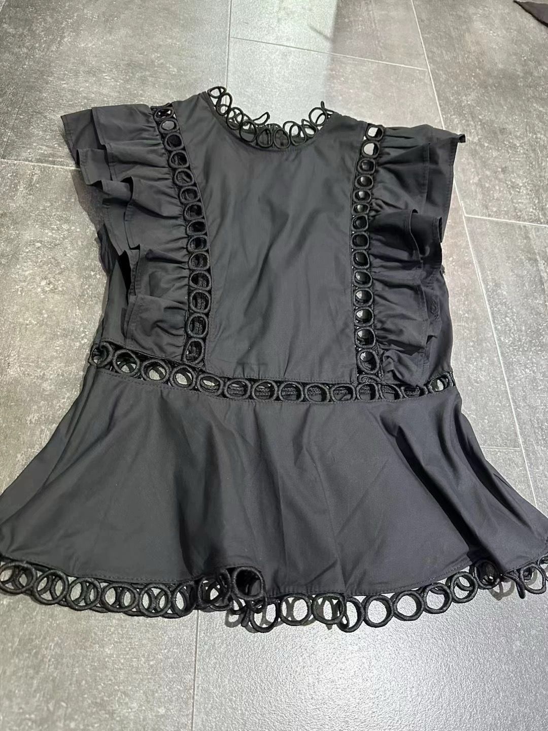 Pankh Hank Cotton Blouse With Ruffle