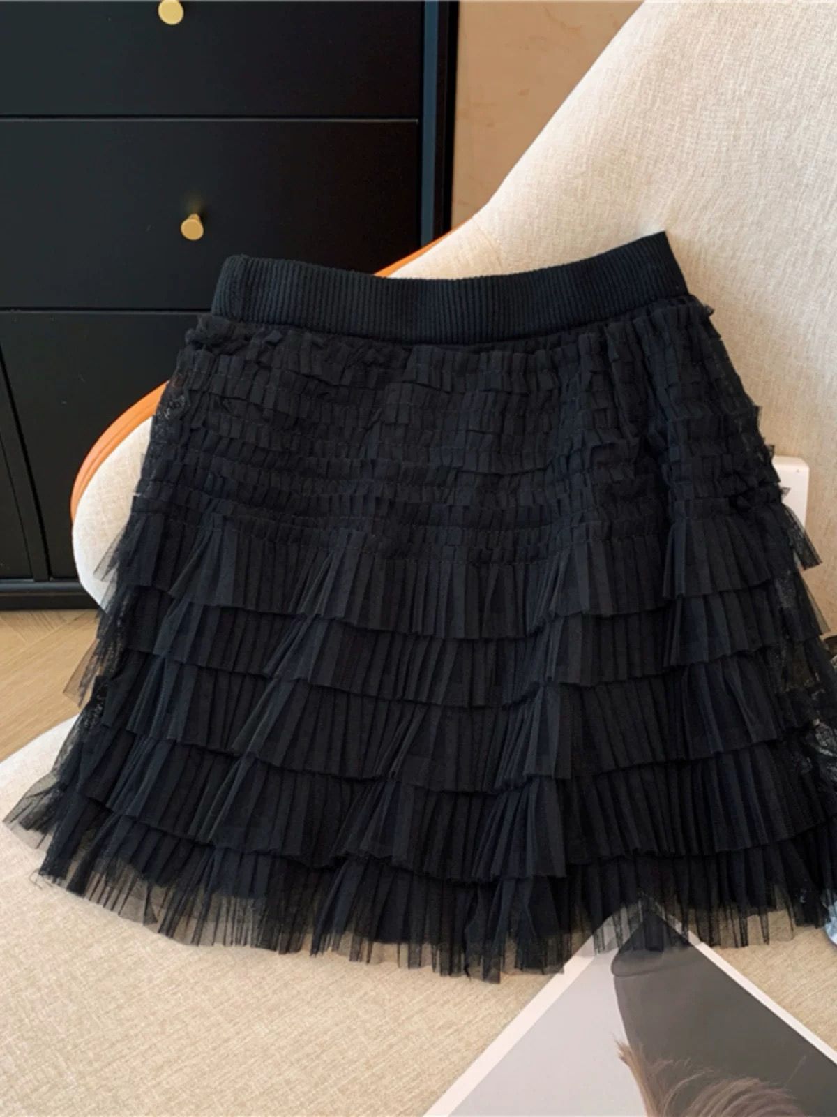 Pankh Tulle Layered Fairy Mesh Net Short Skirt