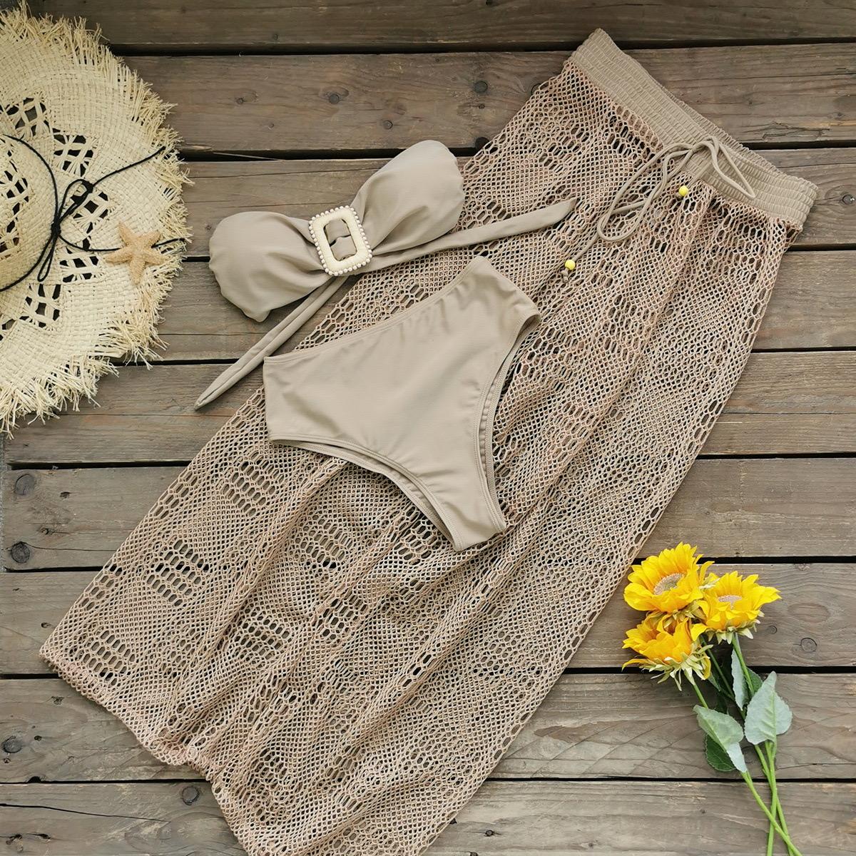 Pankh Eiren Bikini With Crochet Skirt Set