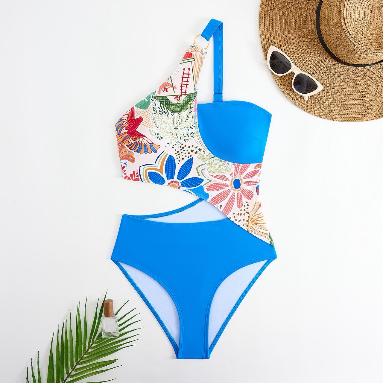 Pankh Kervyn Dual Shade Monokini With Cover-Up Skirt