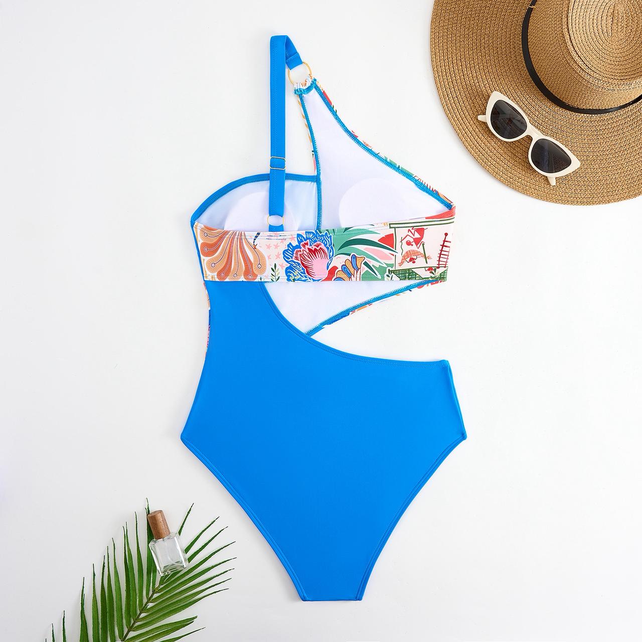Pankh Kervyn Dual Shade Monokini With Cover-Up Skirt