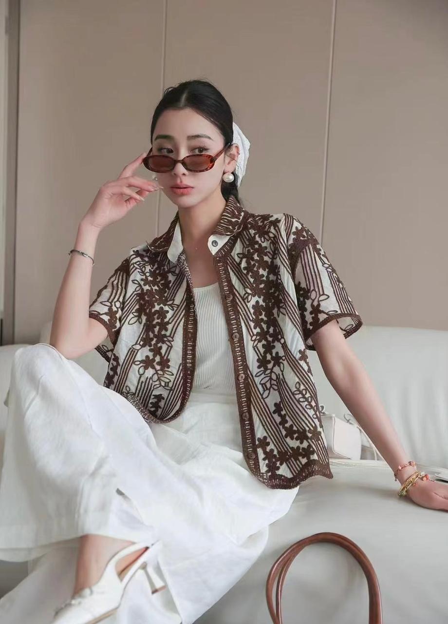 Pankh Evyn mbroidered Cotton Shirt