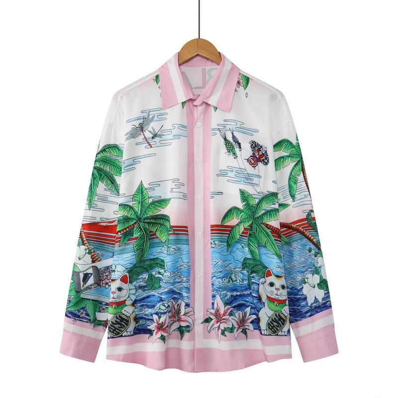Pankh Omar Printed Silk Autumn fine print casual shirt