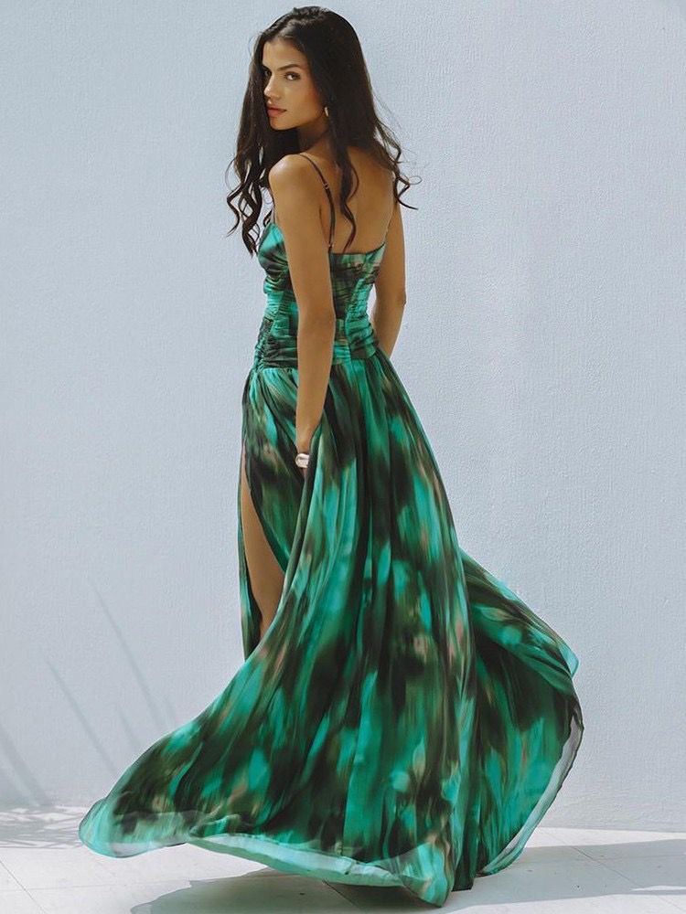 Pankh Rustik Monokini With Front-Slit Skirt Swimwear Set