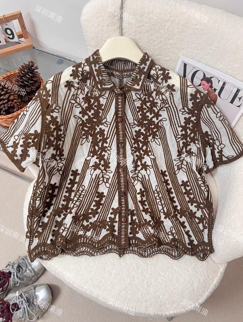 Pankh Evyn mbroidered Cotton Shirt