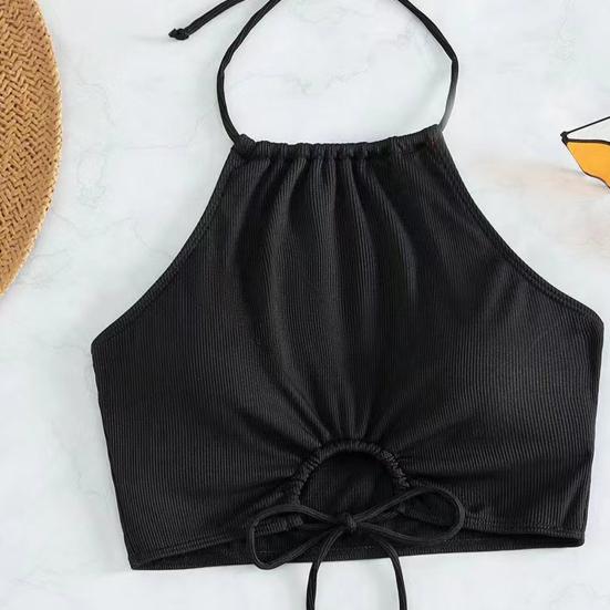 Pankh Ozzy Hollow Out Halter Two-Peice Swimsuit