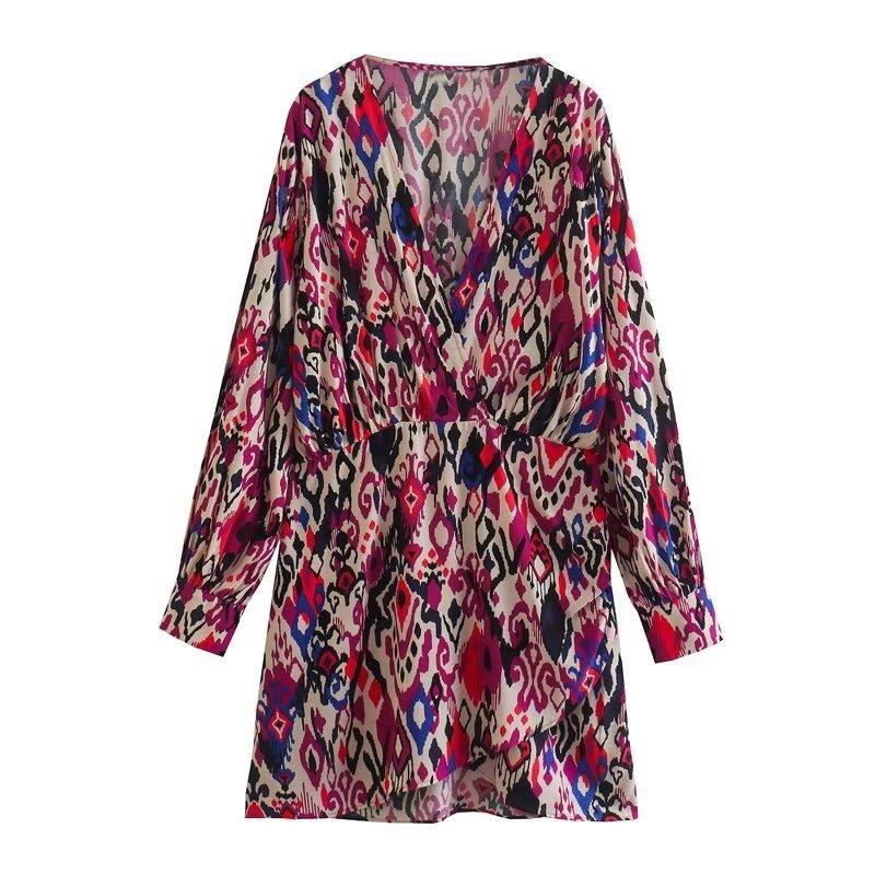 Pankh Ruby AbstractGeometric Printed Dress