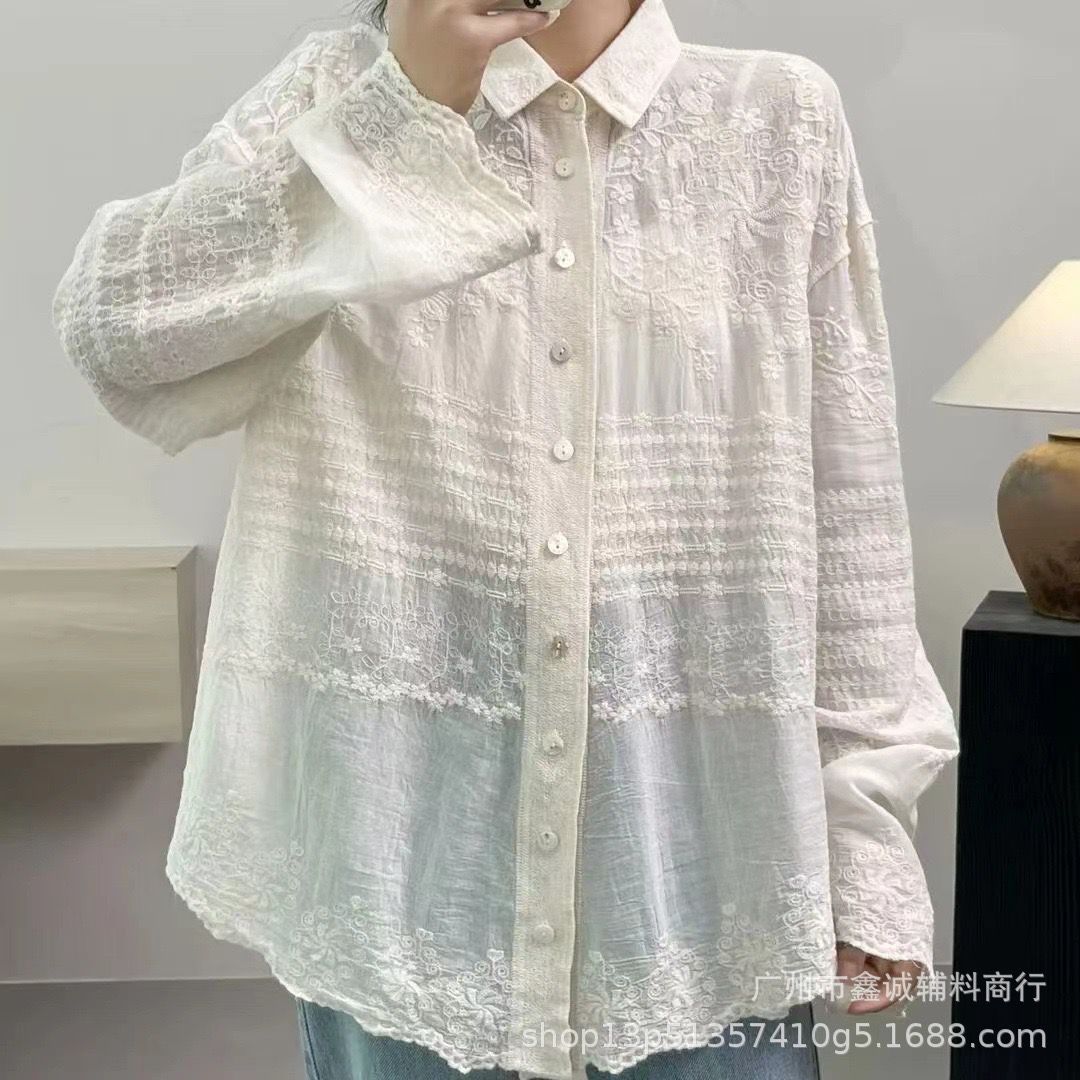 Pankh Neza Eembroidered Cotton Shirt
