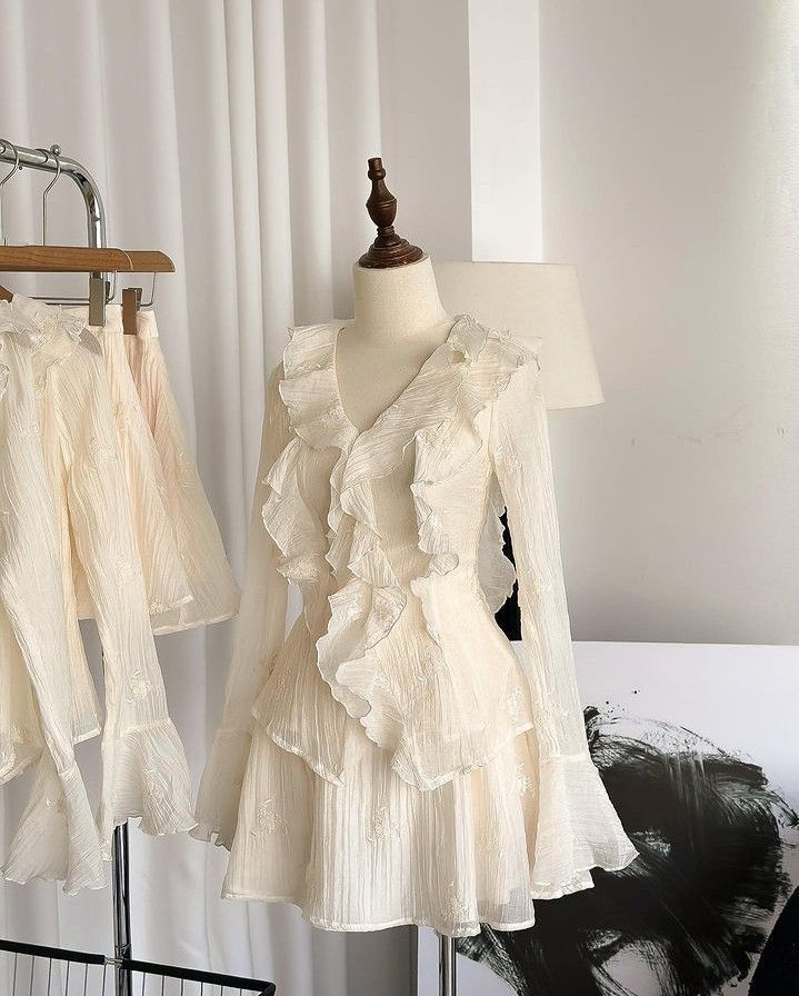 Pankh Bonita Princess Chiffon Ruffle Coord Set