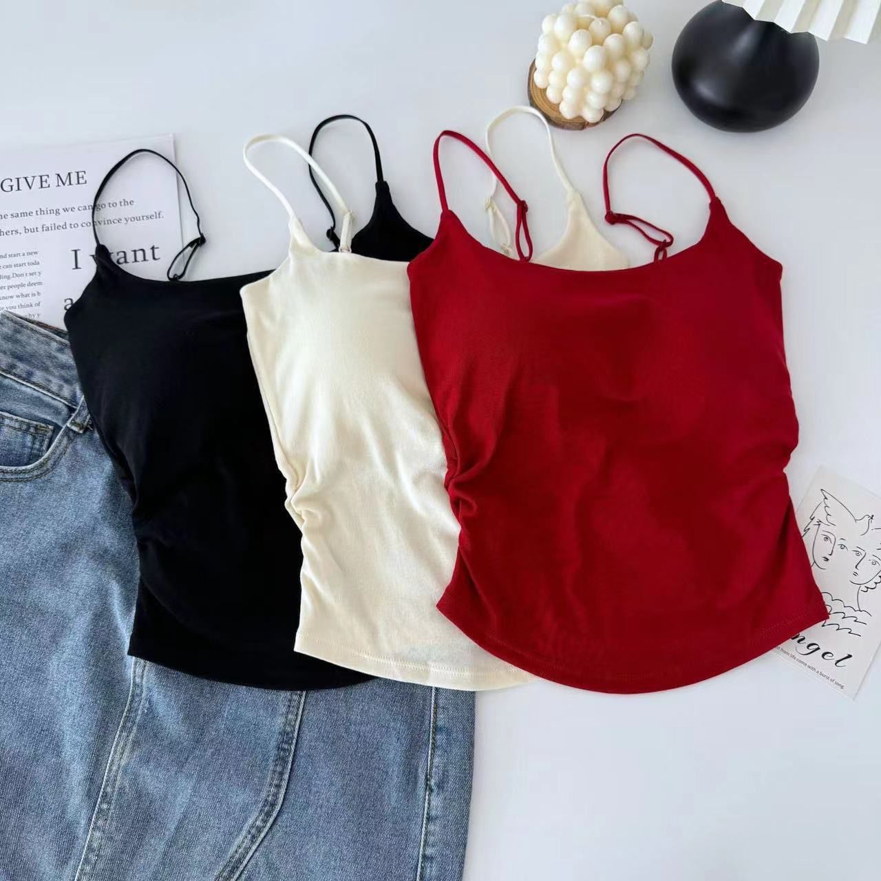 Pankh Izan Padded In built Bra Crop Tank Top