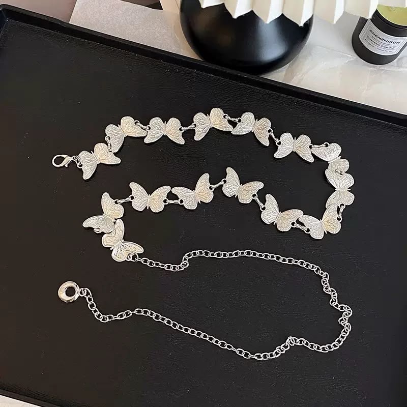 Pankh Elric Trendy Butterfly Metal Waist Chain Belt