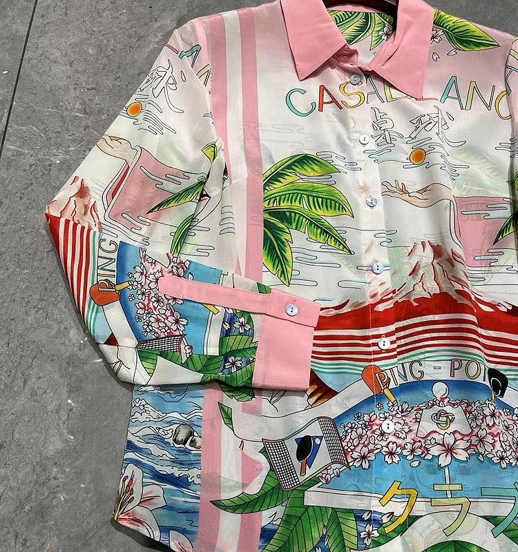 Pankh Omar Printed Silk Autumn fine print casual shirt